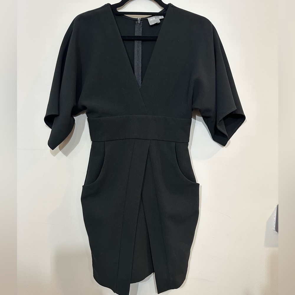 ASOS black kimono mini dress size 4